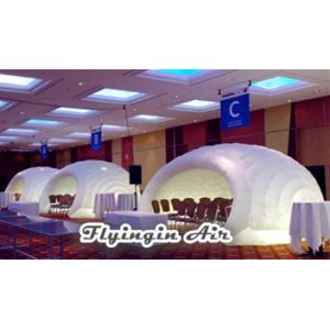 White Inflatable Semicircular Booth, Advertising Inflatable Tent for Conference