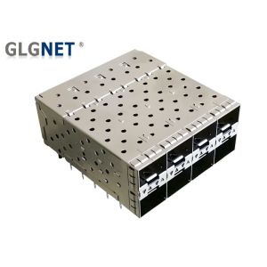 Cheap SFP Solutions 2 x 4 Multiple Port SFP + Cage with Inner Outer Light Guide Pipes for sale