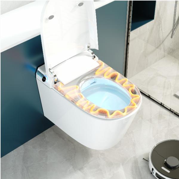 Quality New Design Integrated Ceramic Cistern Wall Hung Smart Automatic Toilet Without Water Pressure Requirement wholesale