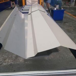 0.3-0.8 Mm Thickness Ppgi Color Steel Velley Gutter Roll Forming Machine