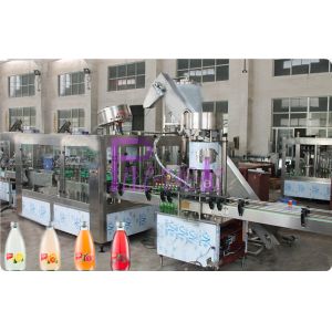 3 in 1 For PET / Glass Bottle Automatic Beverage Juice Hot Filling Machine