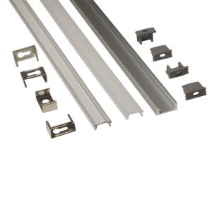 China Silver Matt Square / Round Anodized Aluminium LED Profiles For LED Frame on sale
