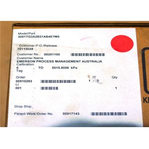 Rosemount 3051TG In-Line Pressure Transmitter 3051TG3A2B21AB4M5 -14.7 to 800PSI