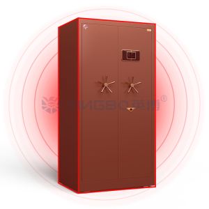 Double Alarm Solid Movable Steel Safe Deposit Box Door H1800mm For Security