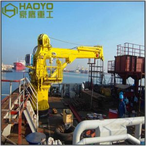 Hydraulic Telescoping Boom Crane Extension Project Marine Ship Deck Crane