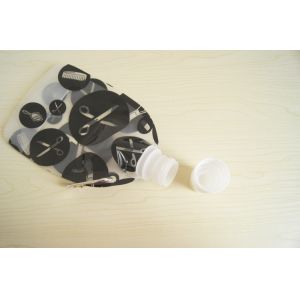 Custom printed 3oz doy-pack baby food reusable spout pouch with double k