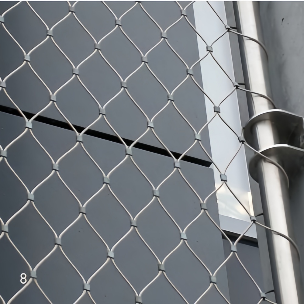 Wire Rope Stainless Steel Ferrule Mesh For Railing Refurbishment