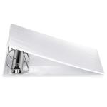 Stylish White File Folder Ring Binder with Durable Hinge and ONE Touch Open