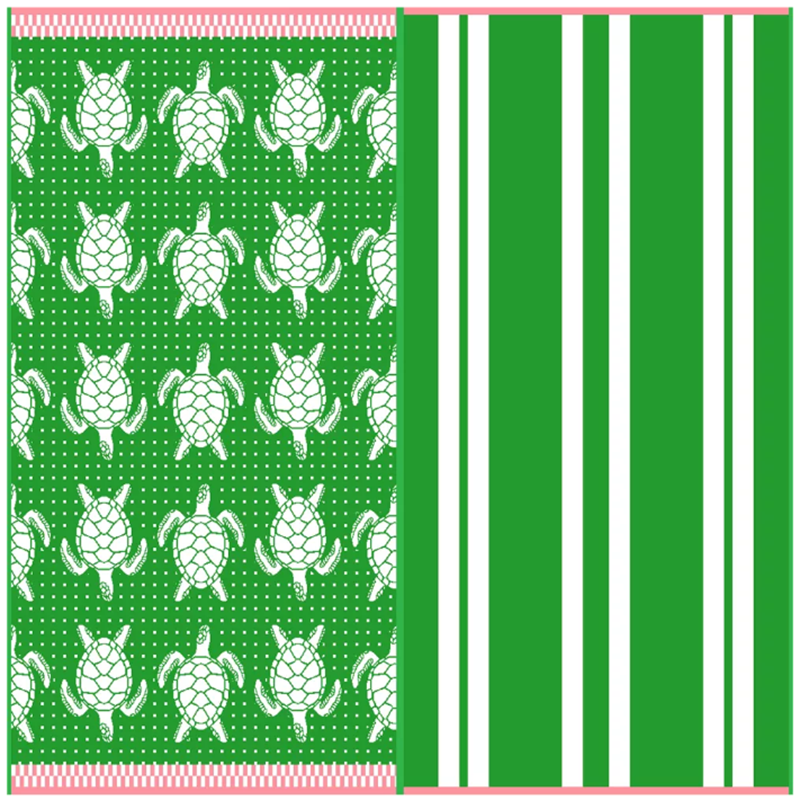 Ultra-Soft Cotton Velour Beach Towel Set with Quick-Dry Performance and Marine