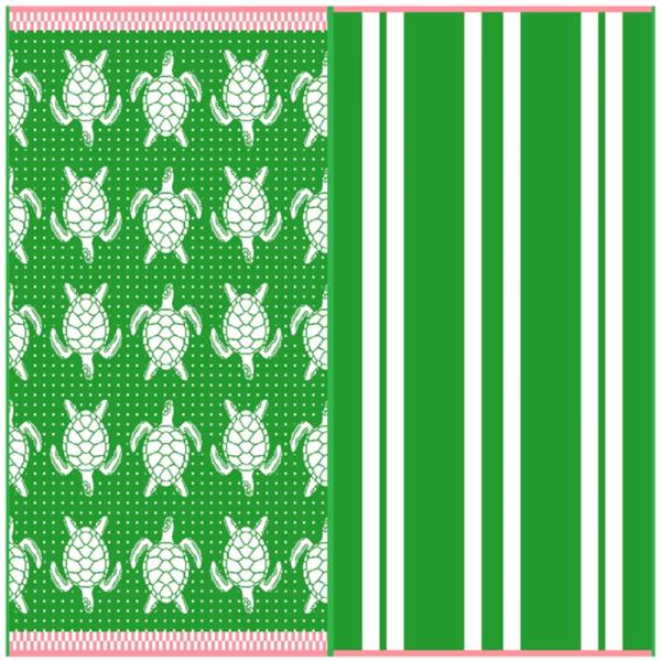 Ultra-Soft Cotton Velour Beach Towel Set with Quick-Dry Performance and Marine