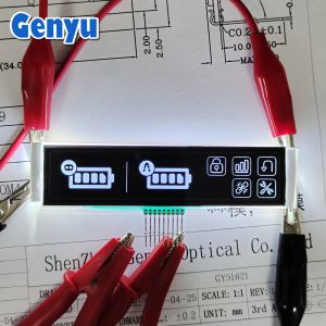 4.5V 9PIN VA LCD Display White Graphics Black Panel Long Strip