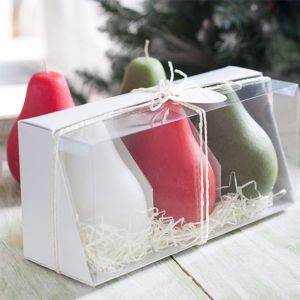 Brushed Pear Non Toxic Scented Candles Gift Sets Handmade Customized Fragrance