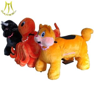 Hansel plush animal scooter and lead acid battery animal ride with coin operated