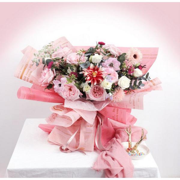 Vintage Newspaper Waterproof Flower Wrapping Paper For Bouquet Florist