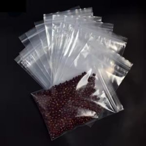 Customizable Clear Reclosable Zip Lock Storage Bag Heat-Sealed Plastic Bag for