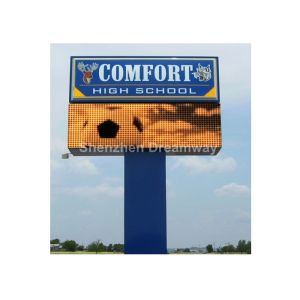 Two-Tone Epistar P10 Outdoor LED Signs 1R1G with IP65 Front Service Cabinet