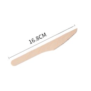 Cheap Custom 16cm Disposable Wooden Utensils Biodegradable Cutlery Knives for sale