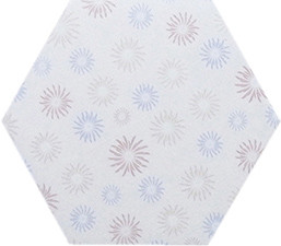 Flowers Design Hexagon Ceramic Tiles Wall Tile Neatly Structured High Density