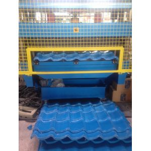 China 5 Ton Hydraulic Uncoiler G.i Coil Roof Panel Roll Forming Machine Customized Profile on sale