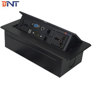 Multimedia conference desktop recessed mounted power socket with usb