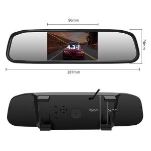 4.3 TFT LCD Rear Mirror Backup Camera With Mirror Monitor Temp Compass Display​