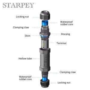 2 Pin Strong Sealed Quick Connect Disconnect Waterproof Electrical IP68 Wire