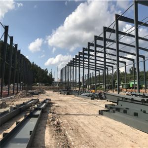 Large Span Steel Structure Warehouse , Prefabricated Warehouse Building Steel