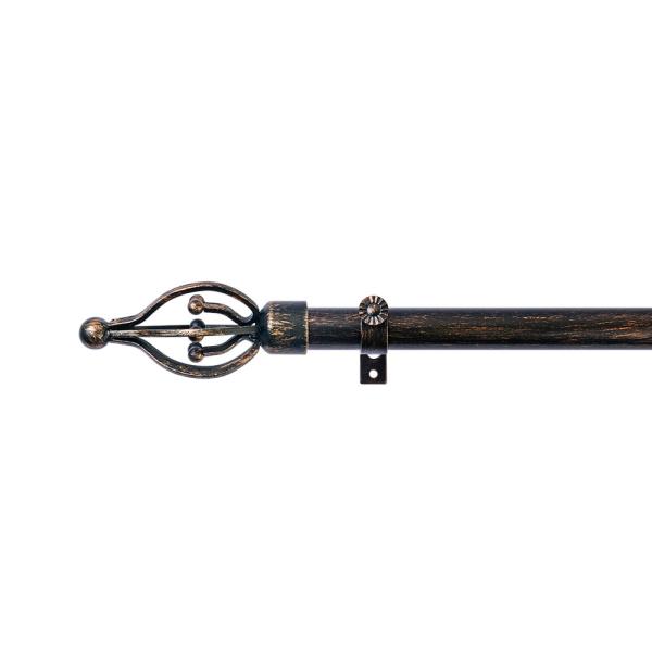 25mm 28mm Diameter Pipe Curtain Rods With Single Bracket Black And Red Multi