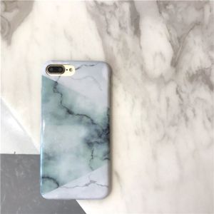 Soft TPU IMD Jadeite ink Splicing Marble Grain Back Cover Cell Phone Case For