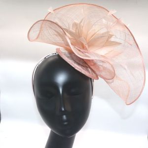 Cheap Female Party-goers' Essential Sinamay And Feather Fascinator Hat with Headband for sale