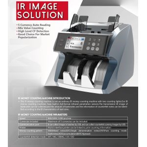 Mixed Value Bank Note Machine IR Technology Support Value Counting Money Counter