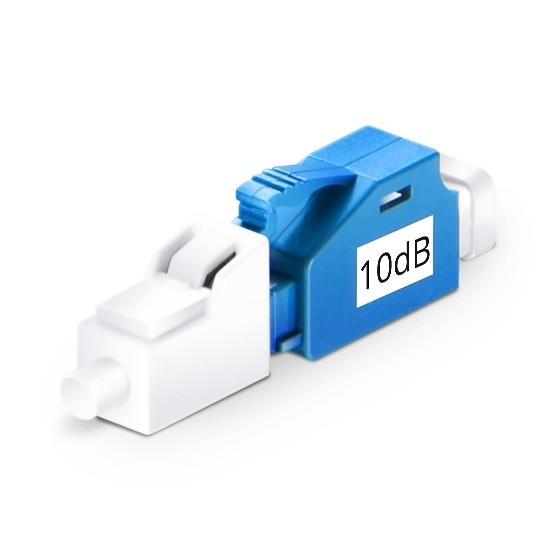 Quality High Tensile Strength 10dB Fiber Optic Attenuator LC/UPC Male to Female at Exact Cables wholesale