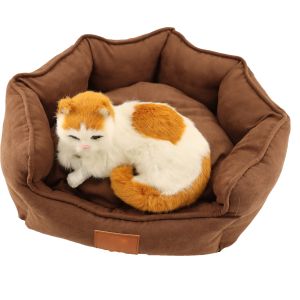 Cheap Orthopedic Comfortable Pet Bed Anti Slip Bottom Sofa Shaped Canvas Dog Bed 47CM 51CM for sale
