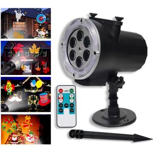 High Bright 12 Slides Change Card Led Projector Light Dynamic Pattern Party