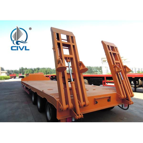 40-60 ton low flatbed semi-trailer hydraulic ladder for transporting constructio