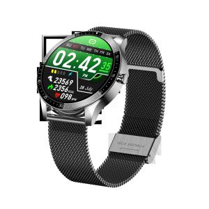 IP68 Silicone Smart Watch , 240*240 Smart Ecg Temperature Bracelet