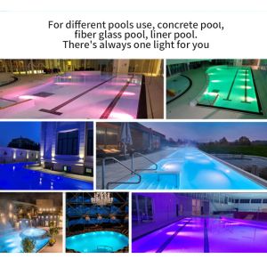 AISI 316LSS RGB LED Swimming Pool Light , Glue Filled Surface Mount Pool Light