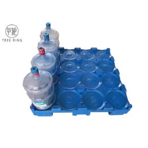 Single Faced 16 Bottles Poly Pallets Stackable Balance 5 Gallon Water Bottles