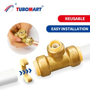 Cheap 1/2 in Pex Push Fittings For Plumbing Waterproof Corrosion Resistant for sale