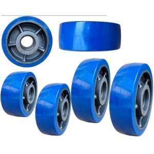 Super Heavy Duty Rubber On Cast Iron Castor Wheels 700kgs