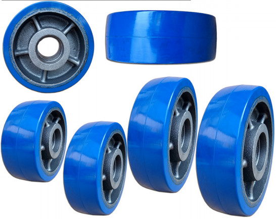 Quality Super Heavy Duty Rubber On Cast Iron Castor Wheels 700kgs wholesale