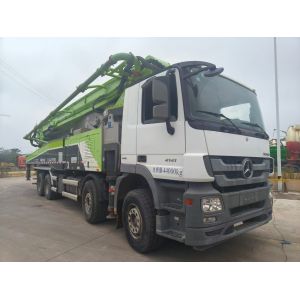 2019 Used Original 56 Meter Zoomlion Green Concrete Pump With Benz Chassis