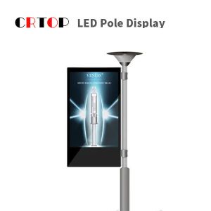 Outdoor P4mm Street Light Pole LED Display Smart HD Full Color