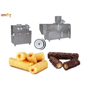 China Puffed Food Expanded Core Filler Snack Food Extruder Machine 100kg/H on sale