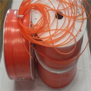 Smooth Pu Round Belting In Roll With High Stretch , Orange Color