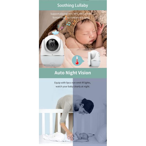 Bidirectional 720P Baby Monitor Noise Reduction Video Record MP3 / WAV Story / Music Play