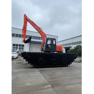 1300mm Pontoon Width Excavator in River for Heavy-Duty Applications and Projects