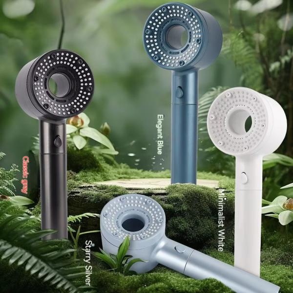 Newly designed 5-function shower head, high-pressure manual shower head, bathroom accessory, household handheld shower head