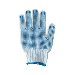 China Customized Heavy Duty Cotton Gloves 21cm-26cm Pvc Dotted Cotton Hand Gloves on sale