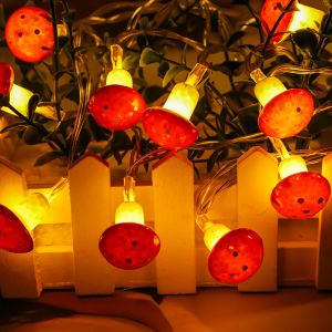 Mushroom String Lights LED 8 Modes Battery Powered Fairy Lights for Girls